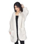 Cozy Cream Borg Bath Robe for Women