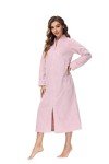 Soft Plush Zipper Robe for Women - Chalky Rose