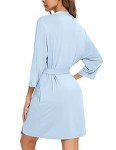 Soft Bamboo Kimono Robe for Women - Light Blue