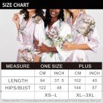 Floral Satin Kimono Robe for Brides and Bridesmaids