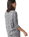 Cozy Snow Leopard Pajama Top for Women