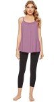 Purple Flowy Cami Tank Top with Shelf Bra