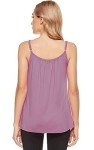 Purple Flowy Cami Tank Top with Shelf Bra