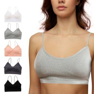 Pack of 5 Seamless Wireless Sleep Bras for Women