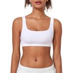 PrettyGuide Women's Soft Wireless Lounge Bra - White
