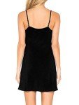 Adjustable Spaghetti Strap Women's Nightgown – Black XX-Large