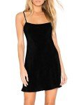 Adjustable Spaghetti Strap Women's Nightgown – Black XX-Large