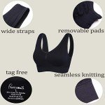 Cozy Wireless Lounge Bra with Removable Pads - Black