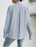 Zeagoo Womens Blouses Striped Button Down Shirts Long Sleeve Tops Casual Collared Blouse Fall Work Clothes
