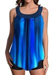 Rekita Women's Flowy Tankini Swimsuit Set