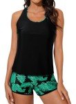 Aleumdr Women's 3 Piece Athletic Tankini Set
