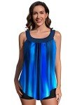 Rekita Women's Flowy Tankini Swimsuit Set