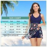 Layered Flounce Tummy Control Tankini Set for Women