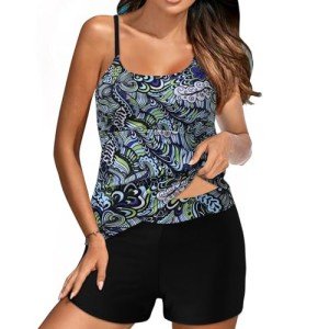 Tummy Control Tankini Swimsuit Set for Women