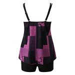 Floral Women's Tankini Swimsuit with Modest Shorts