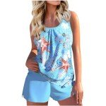 Flattering X-Large Tummy Control Tankini Set