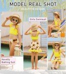 Yellow Sunflower Tankini Set for Girls