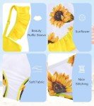 Yellow Sunflower Tankini Set for Girls