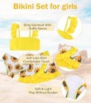 Yellow Sunflower Tankini Set for Girls