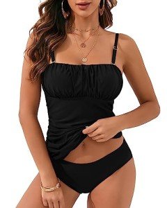 Flomeria Women's Tummy Control Tankini Swimsuit