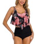 Vozobi Women's Ruffle Tankini Two-Piece Swimsuit Set