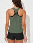 Bsubseach Women's Colorblock Racerback Tankini Set