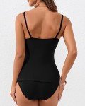 Flomeria Women's Tummy Control Tankini Swimsuit