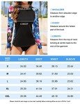 Floral Long Sleeve Rash Guard Swimsuit for Women
