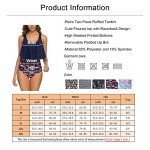 Vozobi Women's Ruffle Tankini Two-Piece Swimsuit Set