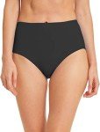 High Waist Retro Black Bikini Swim Bottoms