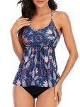 Floral Tummy Control Tankini Swimsuit for Women