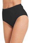 High Waist Retro Black Bikini Swim Bottoms