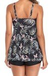 Black Leaf Women's Tankini Swimwear Set XL