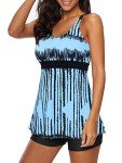 Plus Size Tankini Swimsuit with Tummy Control