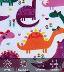 Girls' Dinosaur Tankini Swimsuit with Short Sleeves