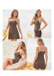 Ribbed Tummy Control One Piece Swimwear for Women