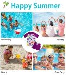 Girls' Dinosaur Tankini Swimsuit with Short Sleeves