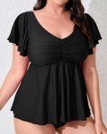 Plus Size Ruffle Tankini Swimsuit for Women