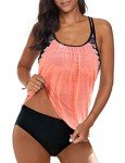 Bsubseach Women's Pink Tankini Swimsuit Set