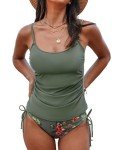 CUPSHE Women’s Adjustable Tankini Swim Set - Smoke Green