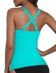 Firpearl Women's Underwire Ruched Tankini Top