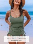 CUPSHE Women’s Adjustable Tankini Swim Set - Smoke Green