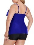 Plus Size Ruffle Tankini Swimsuit with Shorts