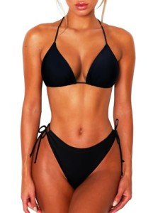 OZICERD Women's Sexy Black Bikini Set