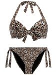 Leopard Print Two Piece Push Up Bikini Set