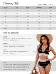 High Waisted Color Block Bikini Set for Women