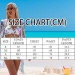 BOVOSHA Women's Floral Bikini Set with Cover Up