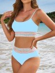 Vozobi Women's Colorblock High Waisted Bikini Set