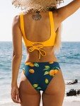 CUPSHE Floral Print Twist Front Bikini Set