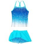 Blue Galaxy Two Piece Tankini Swimsuit for Girls